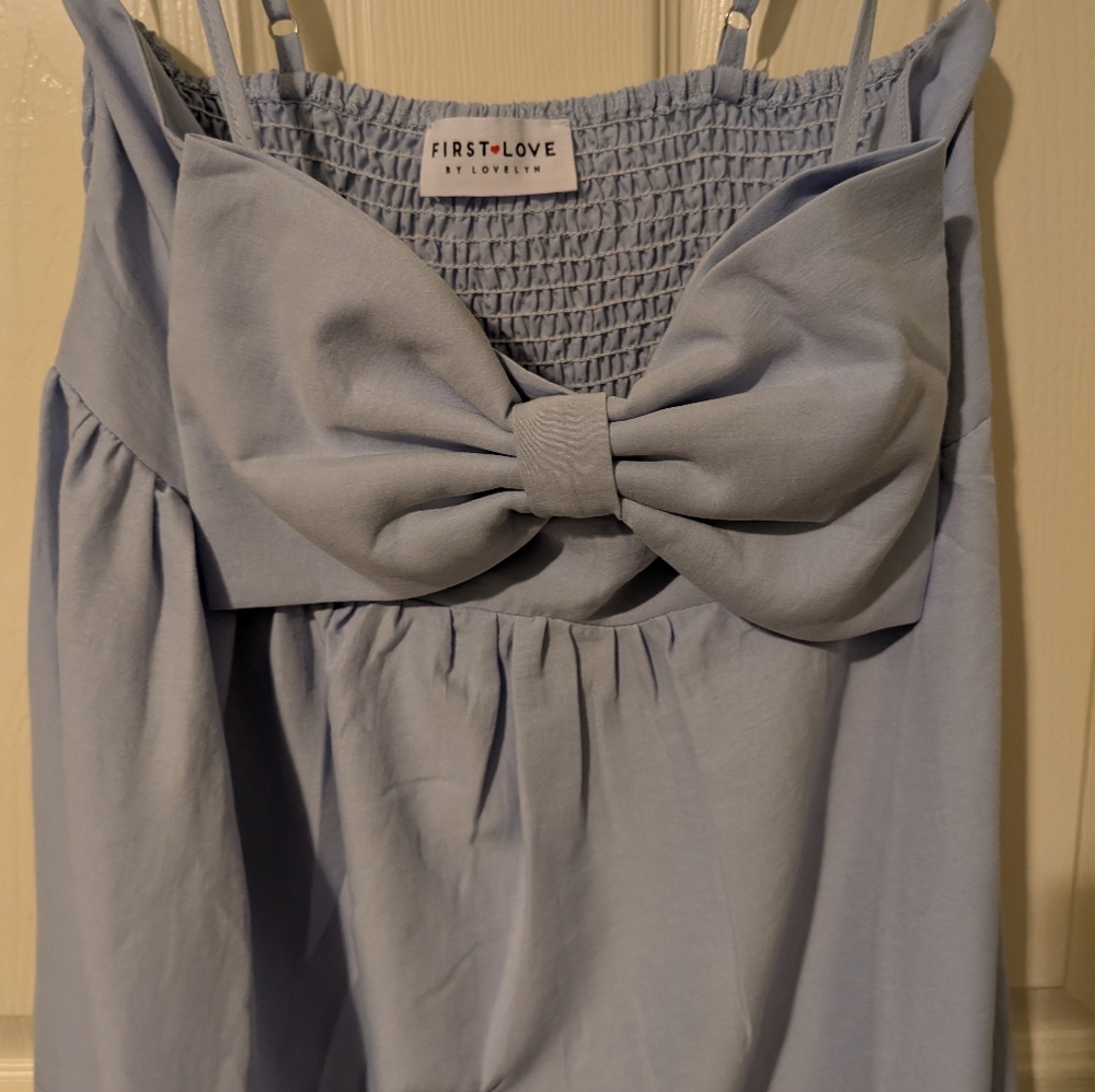 First Love Babydoll Dress in Periwinkle - Picture 5 of 6